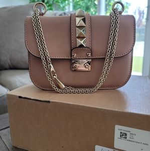 Valentino Rockstud Lock Small Shoulder Bag